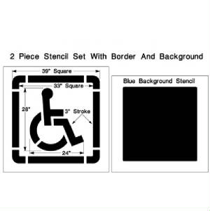 Federal Handicap Stencil Small